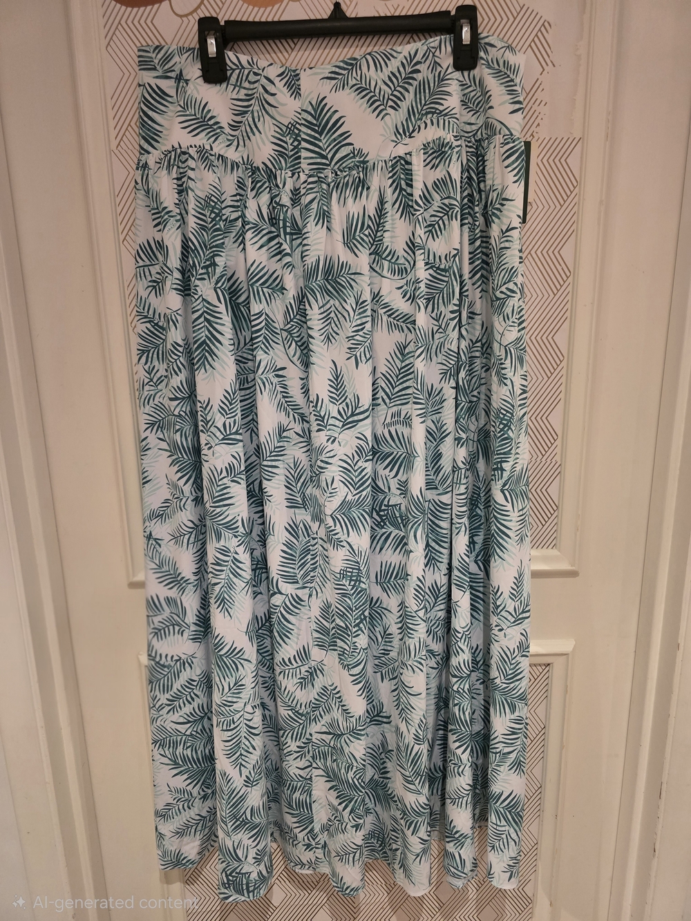 HALARA Aqua Leaf Split Maxi Skirt - Picture 2 of 8